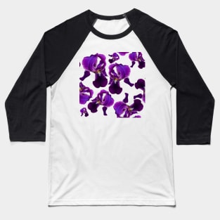 pattern with flowers Iris Baseball T-Shirt